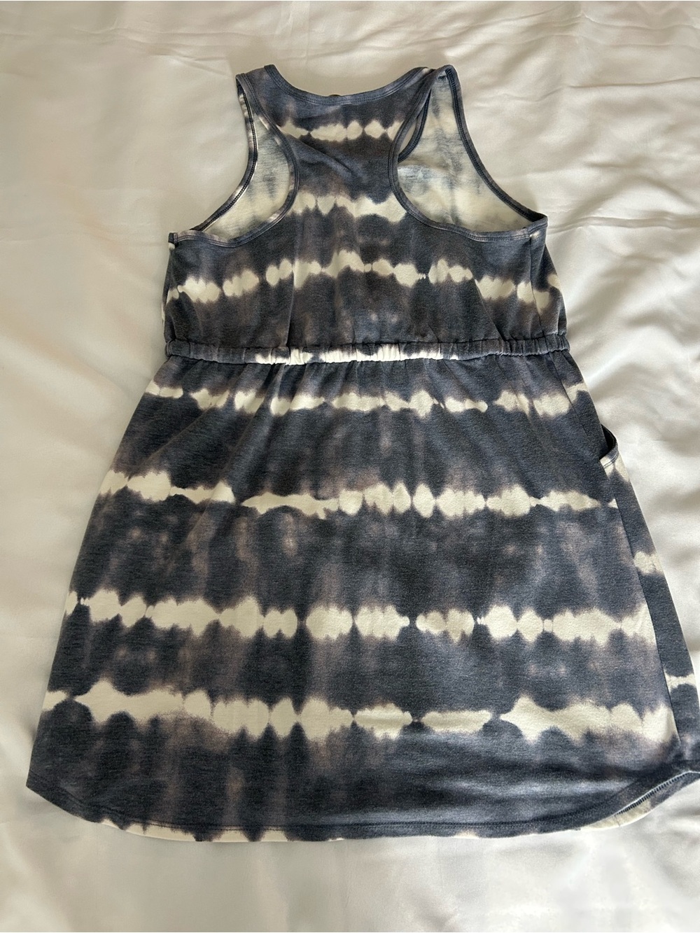 Women’s Terra & Sky blue Strip Tie Dye Sleeveless Dress size OX 14W with pockets - Picture 3 of 9